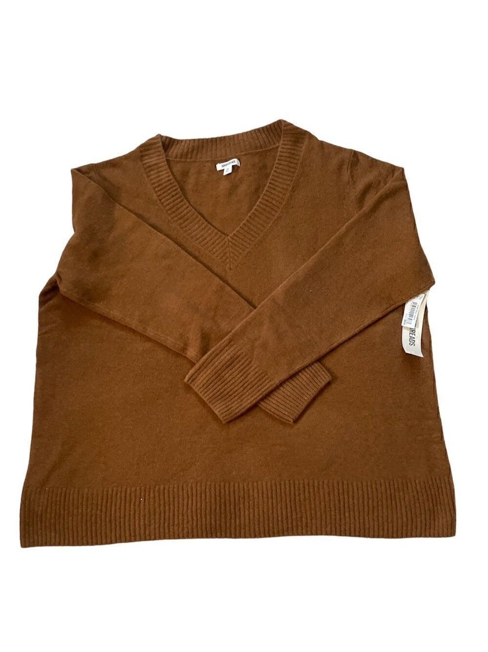 Men's V-Neck Sweater XXL Toffee Brown - Picture 6 of 8